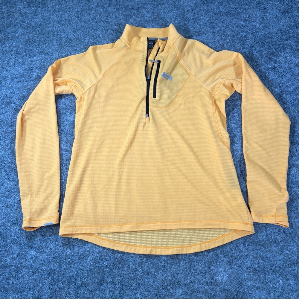 REI Swiftland Polartec Half-Zip Pullover Pocket Apex Orange Thermal Medium‎